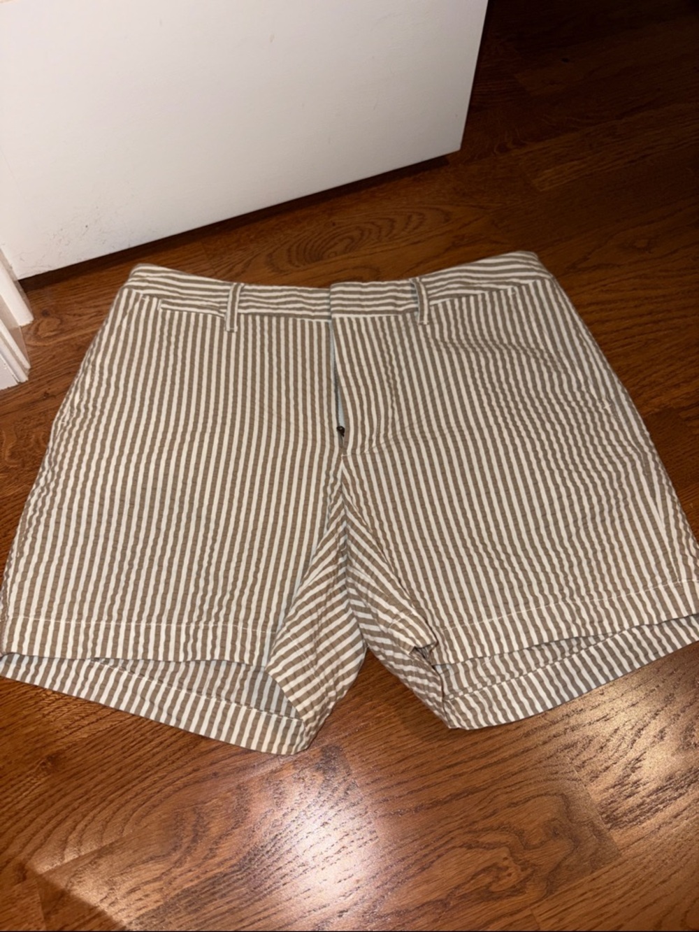 a new day Beige and White Striped Women’s Shorts
